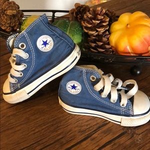 Toddler blue high top converse!